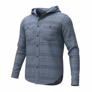 Billabong Baja Hooded 100 % Cotton Shirt Dusty Navy Surf Skate Coastal Y2K Style